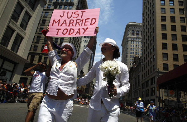 NYC's gay pride march for celebration