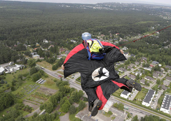 BASE jumpers celebrate their annual event