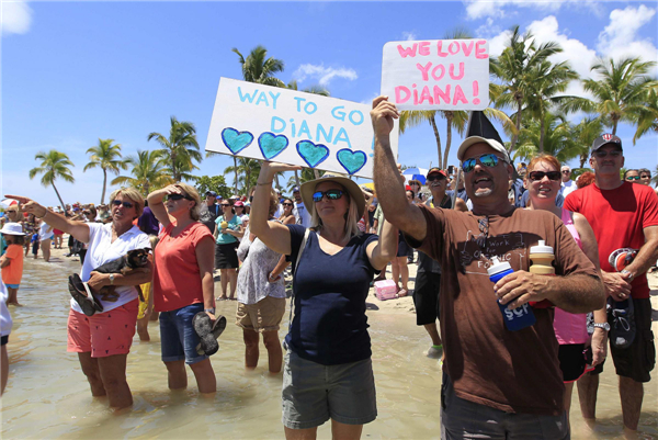 Woman, 64, sets record with Cuba-to-Florida swim