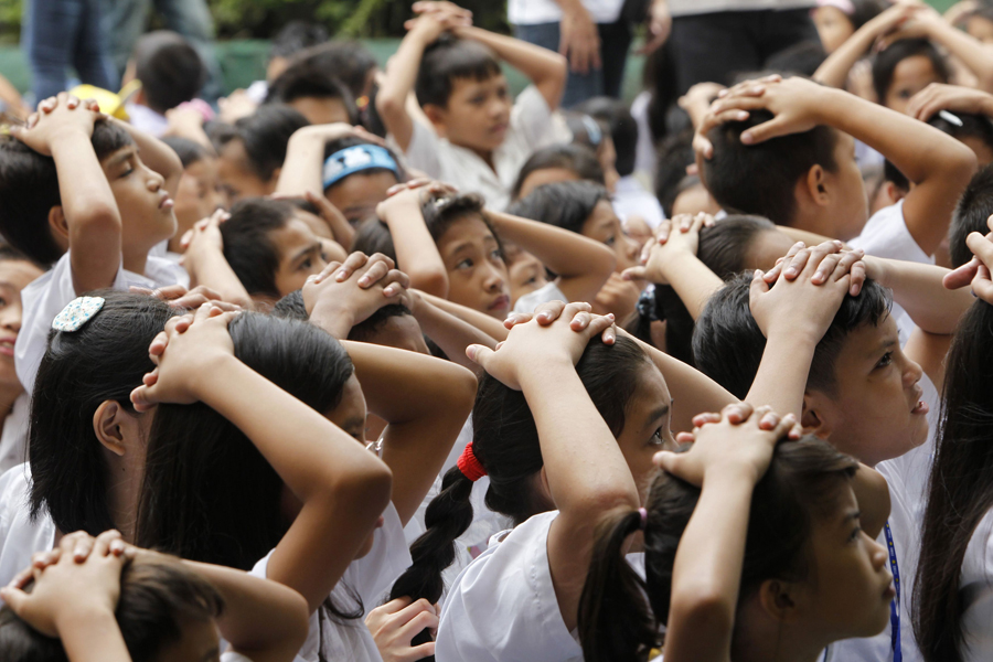 In pictures: earthquake drills around the world