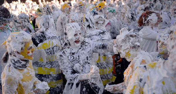 Foam fight celebrated in St Andrews University