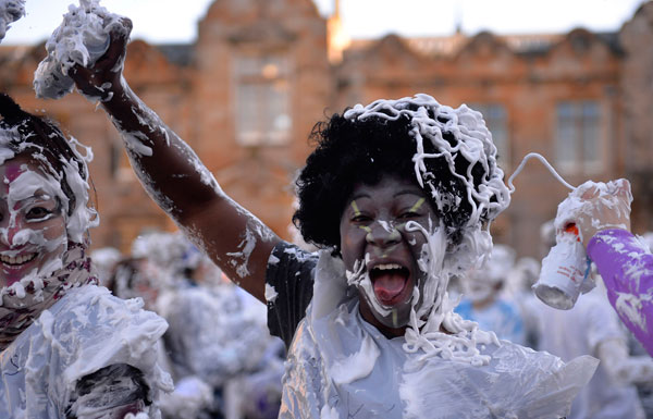 Foam fight celebrated in St Andrews University