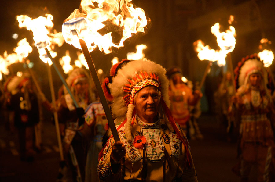 Bonfire night celebrations in England