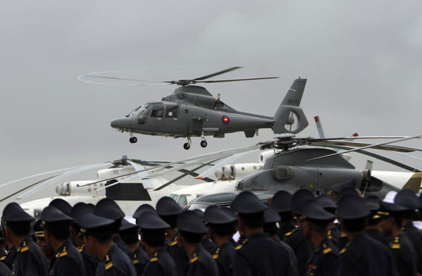 12 China-made helicopters delivered to Cambodia