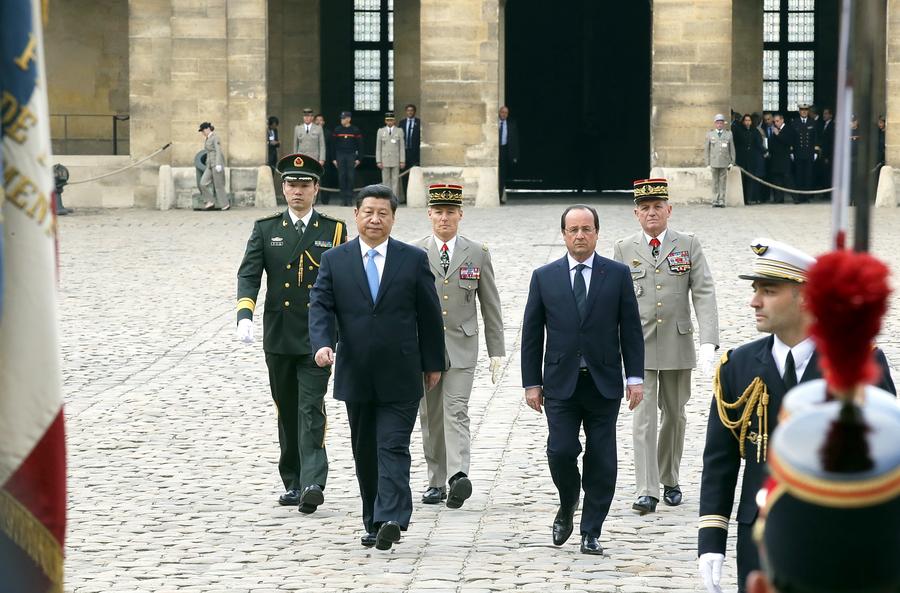 China, France vow to strengthen talk on ties, global issues