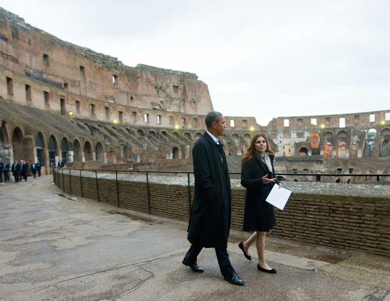 Obama tours the Colosseum