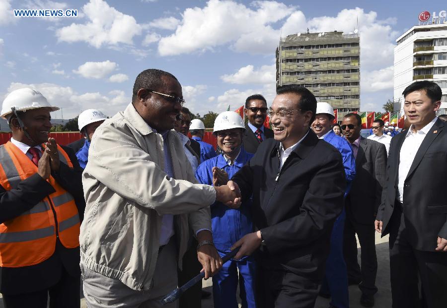 Chinese Premier visits light railway project in Addis Ababa