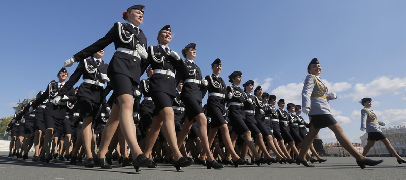 Full dress rehearsal for Victory Day parade in Russia