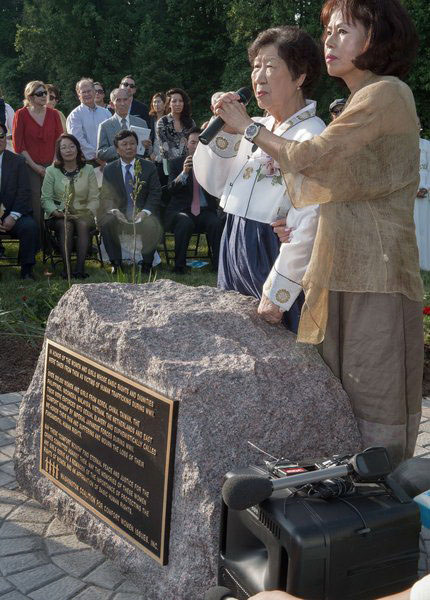 Comfort Women Memorial Peace Garden opens in US