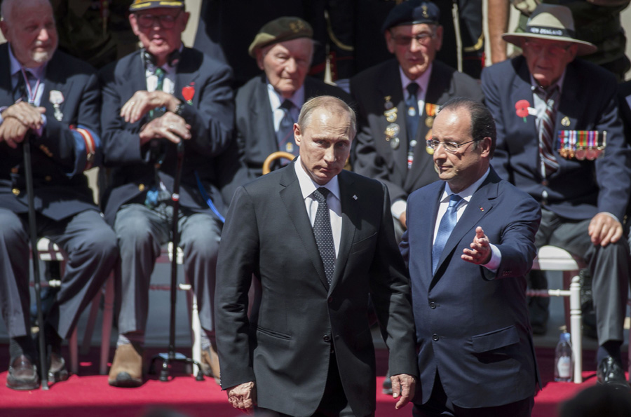 Western leaders mark D-Day landings on Normandy beaches