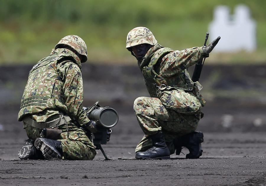 Japanese Ground Self-Defense Force conducts drill