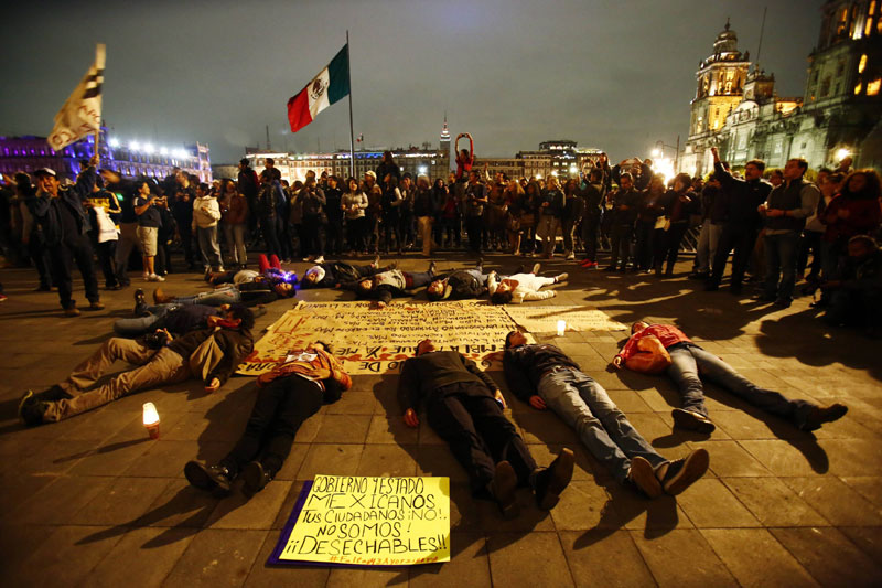 Protests turn ugly in Mexico City