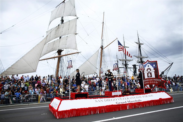 Veterans day parade in the US