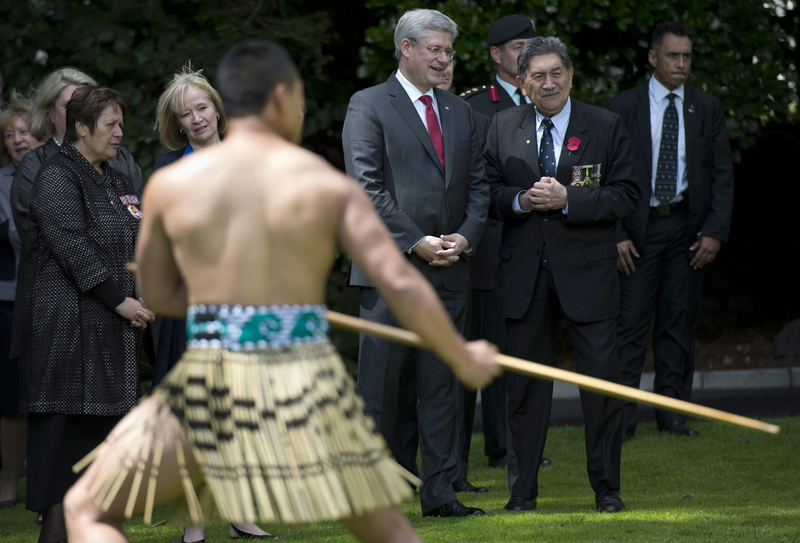 Traditional Maori welcome greets personalities