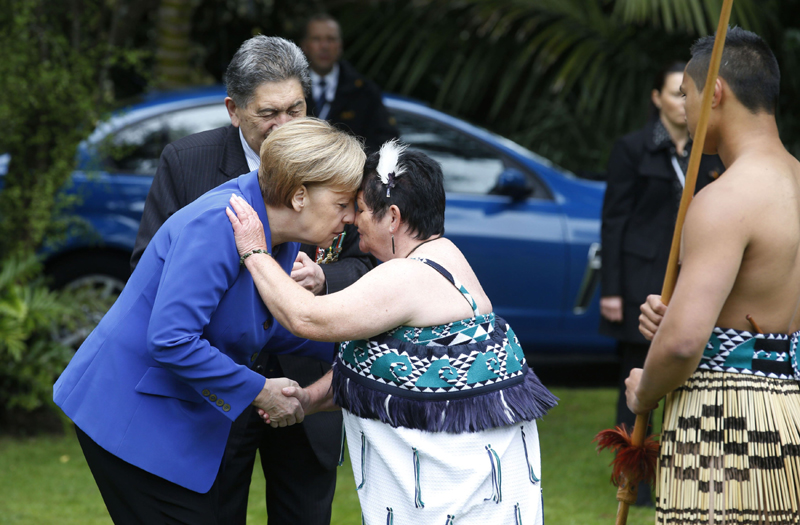 Traditional Maori welcome greets personalities