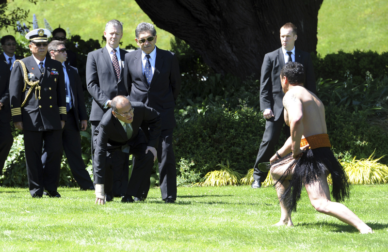 Traditional Maori welcome greets personalities