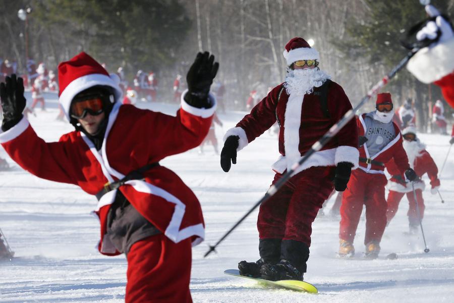 250 Santas hit slopes for charity