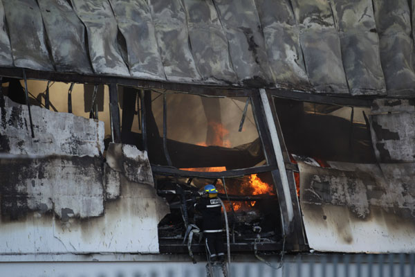 Fire occurs in El Salvador shopping mall