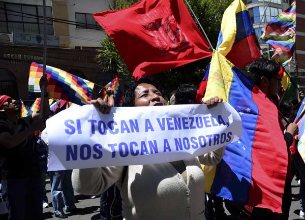 Venezuelans march in solidarity with govt