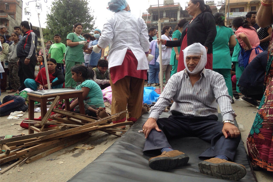 In photos: Strong earthquake struck Nepal