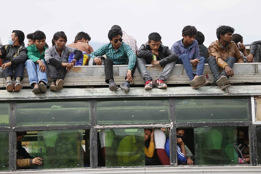 Mass exodus from Kathmandu