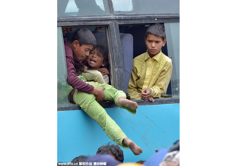 Mass exodus from Kathmandu