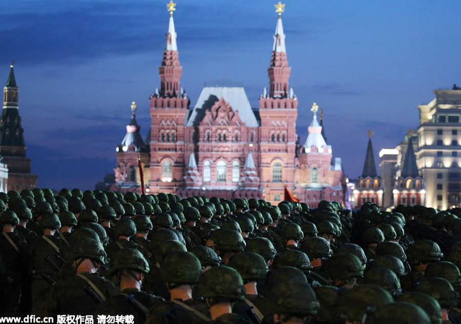 Rehearsal held for Victory Day parade in Russia