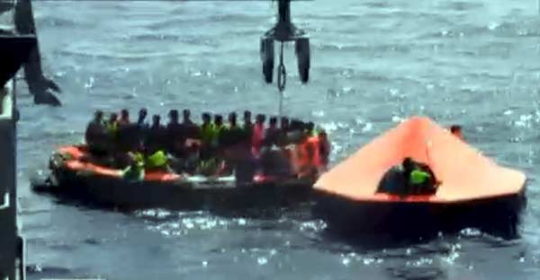 Migrant boat capsizes in Mediterranean, at least 25 dead