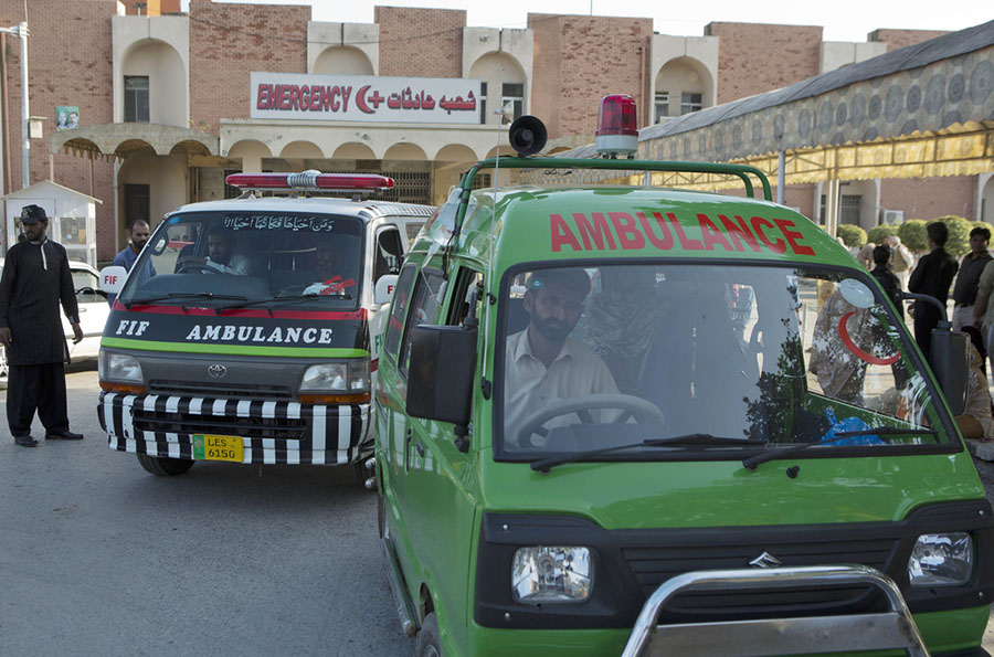 Survivors receive treatment after strong earthquake in Pakistan