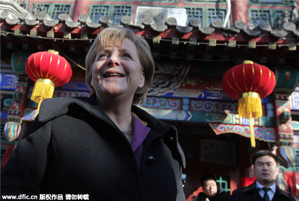 Merkel's lighthearted moments in China