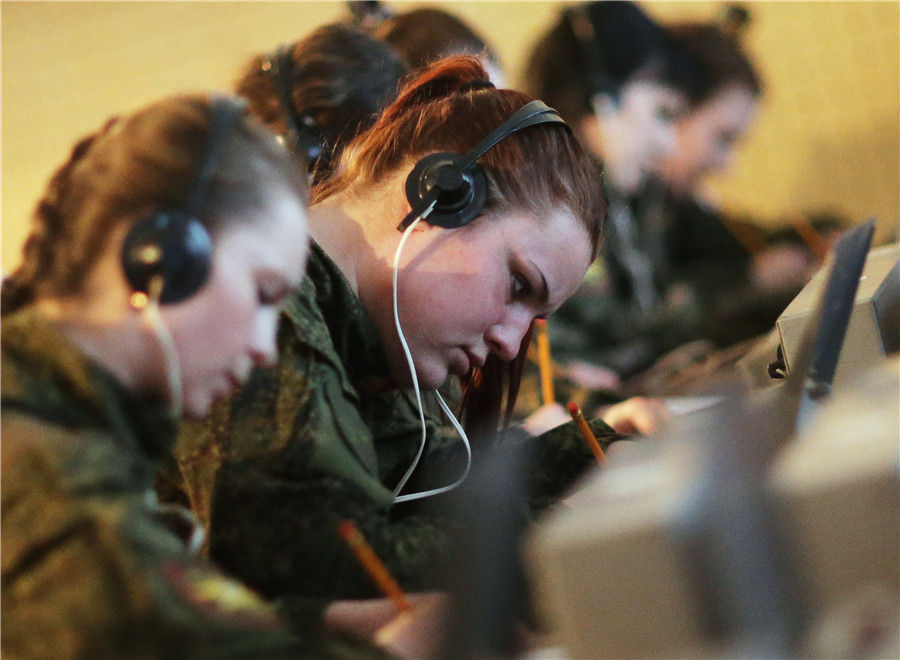 Female service members mark Intl Women's Day in Russia