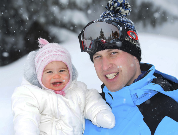 Snow fun for royal family of four