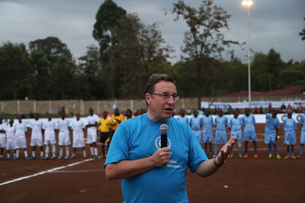 Solar power lights Nairobi soccer match