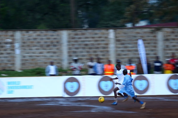 Solar power lights Nairobi soccer match