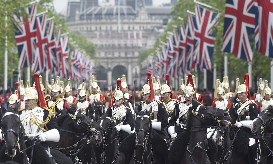 British pageantry on parade for Queen's official birthday