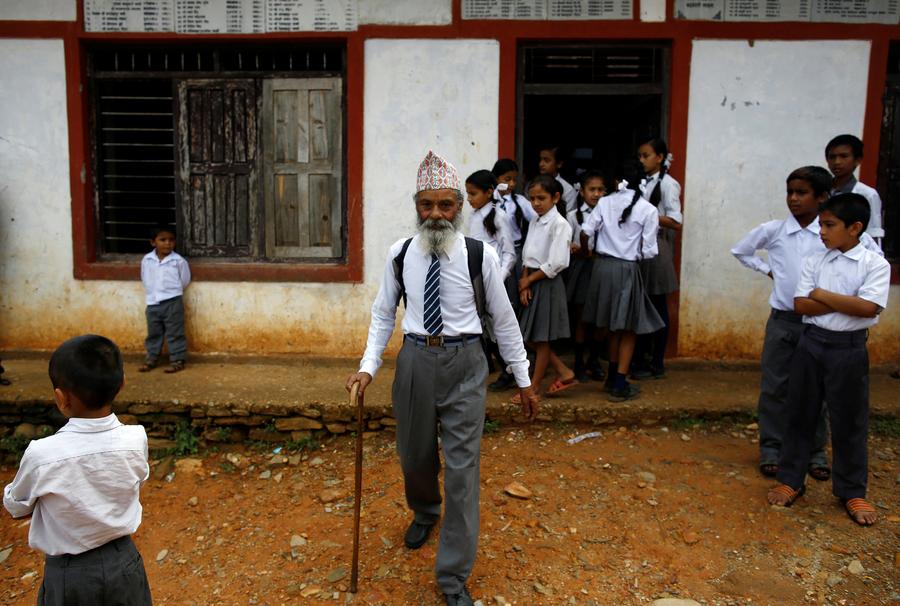 Never too old to learn; Nepal's 68-year-old student