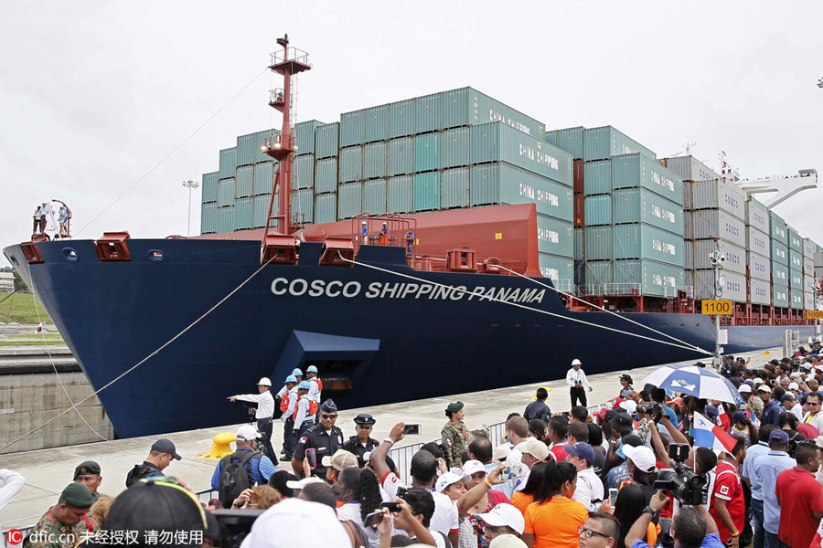 Panama Canal opens with Chinese ship making first passage