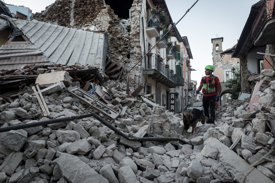 Historical towns before and after Italy's earthquake