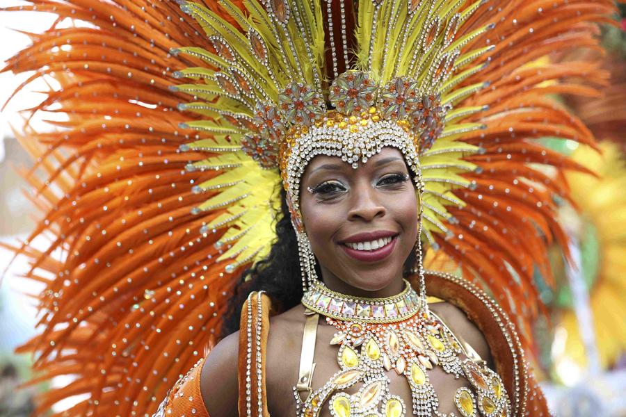 Colorful parade at Notting Hill Carnival