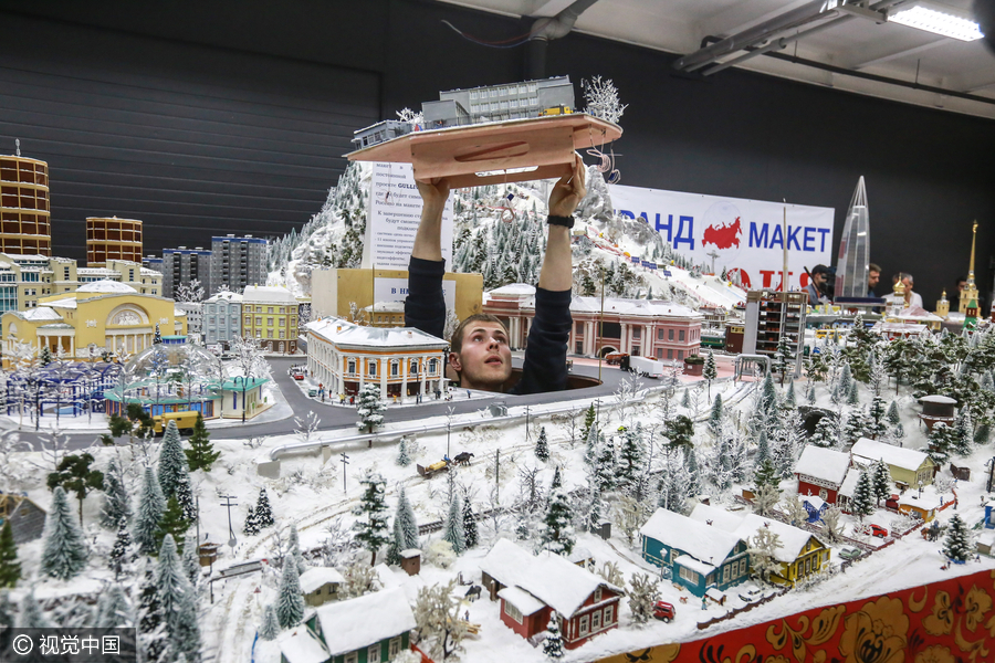 Miniature version of Russia on display