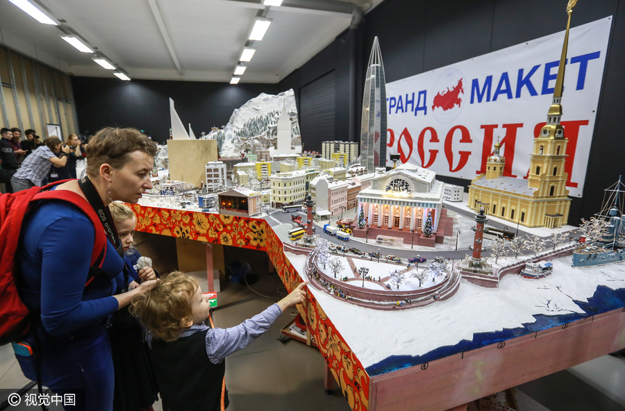 Miniature version of Russia on display