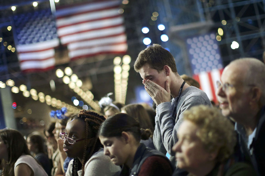 Trump trumps Hillary: Cheers, tears and shock