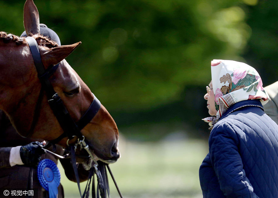 Queen Elizabeth II enjoys day out at Royal Windsor Horse Show