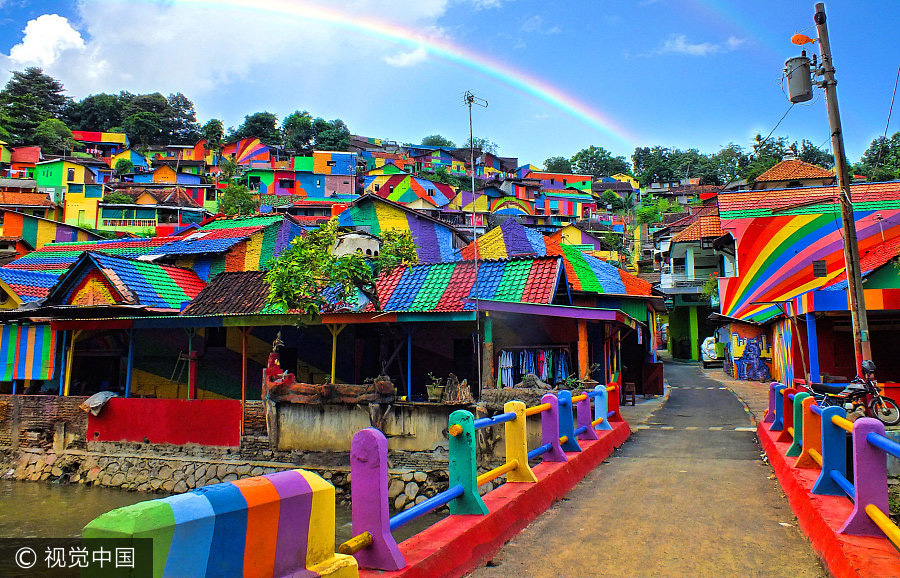Rainbow village in Indonesia becomes social media hit