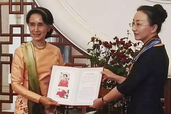 Yunnan institute develops rose hybrid to honor Aung San Suu Kyi