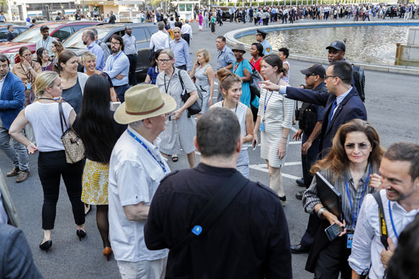 Around 2,000 people evacuated from UN headquarters after fire alarm