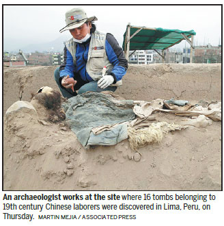 Remains of 19th century Chinese laborers found in Peru