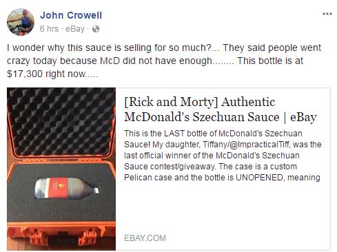 McDonald's limited Szechuan Sauce leads to chaos, again