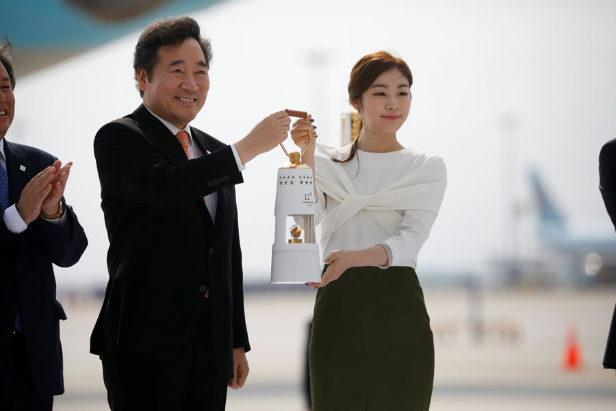 Olympic flame arrives in South Korea for 2018 Winter Games