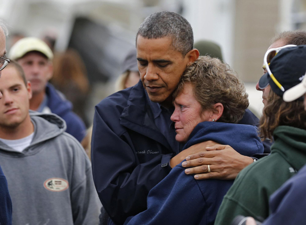 Obama pledges help to hurricane-affected people